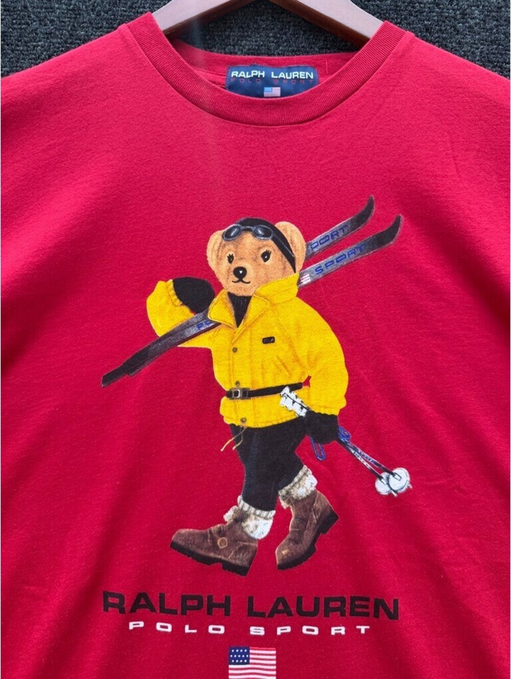 Ralph Lauren Polo Sport Ski Bear Tee Woman's oversize Medium